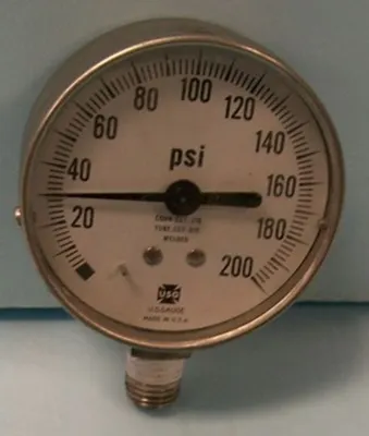 QTY. 1. PSI GAUGE, CON-557-316, TUBE 557316, WELDE...