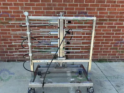 USED MILLIPORE STAINLESS STEEL PELLICON 2 CASSETTE FILTER HOLDER STACK OF 8