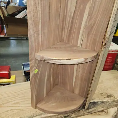 Cedar 4 Shelf Corner Shelf, 1" Thick