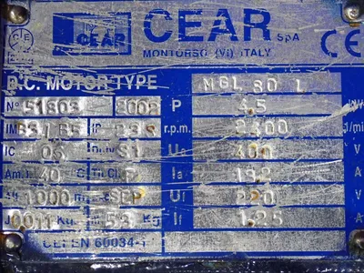 Used 2002 CEAR MGL 80 L Motors (misc) Ohio US | HGR 24 #1047951