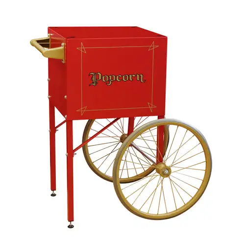 Gold Medal 2689CR Fun Pop Cart for 8 oz Popper Machine w/ Rear Access Door, Red