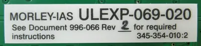 USED MORLEY-IAS ULEXP-069-020 CIRCUIT BOARD PCB309-3 394-284-003 124-284-020