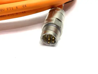 USED BOSCH REXROTH SERVO POWER CABLE RKL4305/004,0 (RLS1101-INK0653-RLS1102)