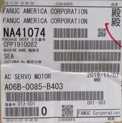 NEW FANUC A06B-0085-B403 SERVO MOTOR A06B0085B403