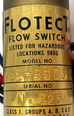 NEW FLOTECT V6EPBSD3S FLOW SWITCH