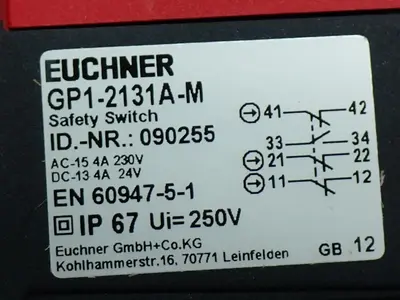 New | in-Stock EUCHNER GP12131AM Relays & Switches | HGR 24 #739524