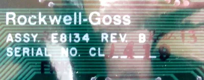 NEW ROCKWELL GOSS 2E8134 INTERFACE BOARD E008134-00111 REV B REV 13