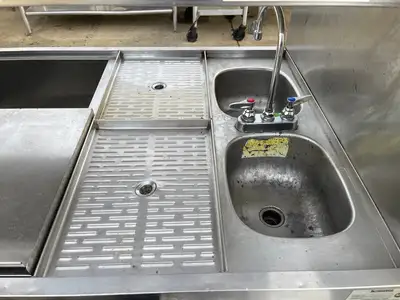 Used Krowne Used Krowne Custom Stainless Cocktail/Drink Station with Sink, Ice Bin and 2 Soda Guns - SS279 Bar Equipment Illinois US | Falcon Restaurant Supply #1375771
