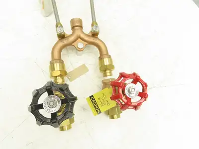 Strahman M-159 Water Mixing Station Bronze Hot/Cold Globe Valves Stainless Loop