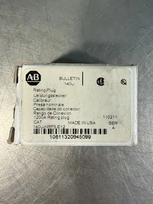 ALLEN BRADLEY 140U-N6L3-E12 / 140UN6L3E12 + 140U-NRP3-E12 Rate Plug (BIN1.2.3)