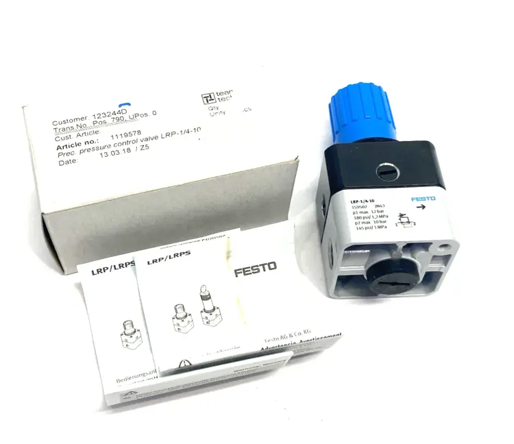 New | in-Stock Festo Precision Pressure Regulator, Piloted Diaphragm, 159502 Air Pressure Regulators Michigan US | Maverick Industrial Sales #1470276