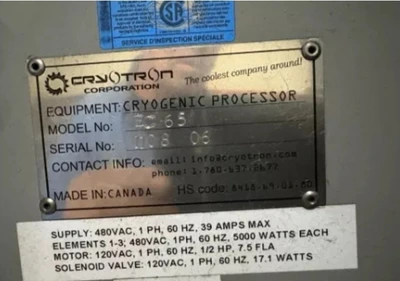 Item# M523 Cryogenic Processor