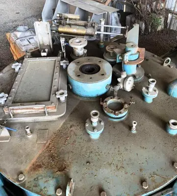Sanborn 48 x 24 perforate basket centrifuge, 316SS.