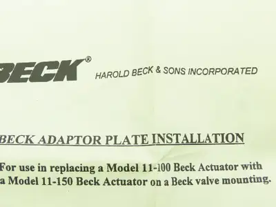 Harold Beck & Sons 20-2811-01 Adaptor Plate Assembly 10-1/8"x 8-3/8"