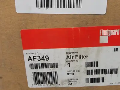 NEW FLEETGUARD AF349