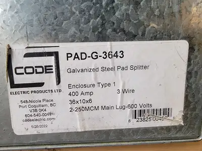 USED 2022 CODE PAD-G-3643