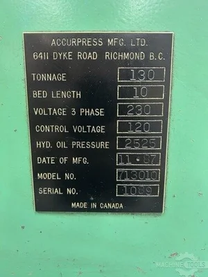 USED 1987 ACCURPRESS 713010