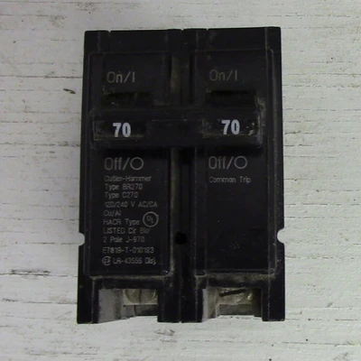 Cutler Hammer 2 Pole 70 Amp Push-in Breaker