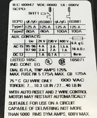 USED SIEMENS 3RU1136-4GB0