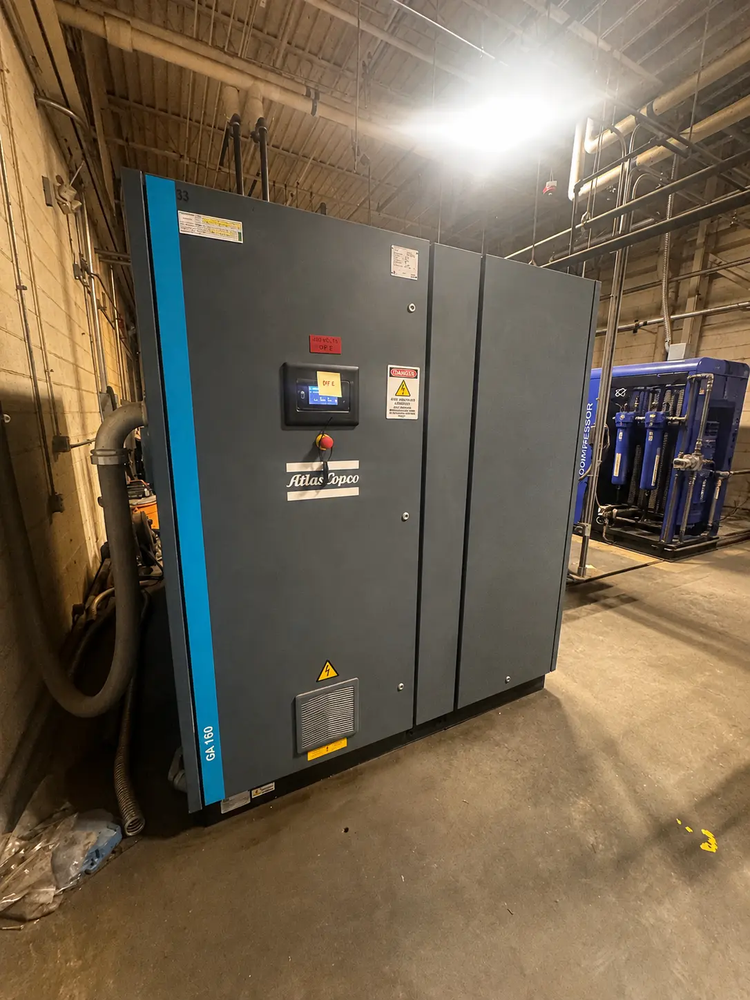 Used ATLAS COPCO GA160 Rotary Screw & Sliding Vane Air Compressors South Carolina US | ESS Industrial Equipment Sales #1337510