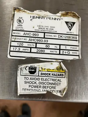 Used Henny Penny Used Henny Penny AHC-993 Humidified Heated Pass Thru Holding Cabinet 120V Hot Food Warming, Holding, & Transport Cabinets Illinois US | Falcon Restaurant Supply #1375649