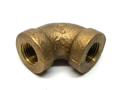 Pipe Elbow 90 Degree Threaded 125 lbs Rough Brass 1/8" LOT OF 5 - New Other