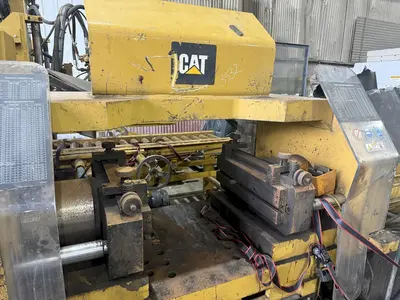 CAT TRACK PIN & BUSHINGS PRESS WITH ELECTRIC IMPACT WRENCH, WINCH & CONVEYOR: YOBRO #24866