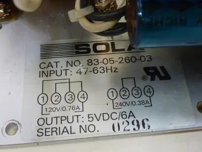 USED SOLA ELECTRIC 83-05-260-03
