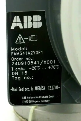 NEW ABB FAM541A2Y0F1 FLOWMETER D609B300U04 / 001196