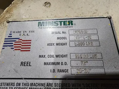 USED MINSTER MEF5-20; MRH10-26; MSH-20-26