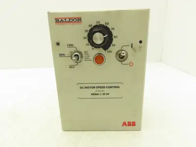 Baldor ABB BC140-FBR DC Motor Speed Control Drive 115/230V Input  8 ADC Output