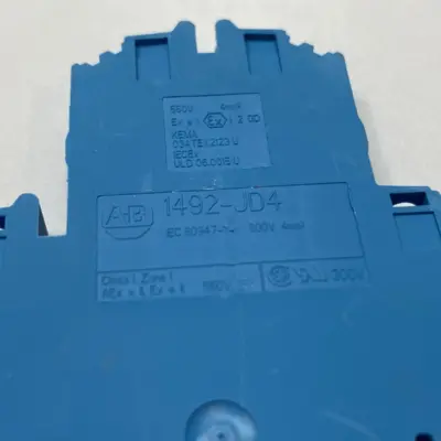 USED ALLEN-BRADLEY SER A FEED THROUGH TERMINAL BLOCK BLUE LOT OF 10