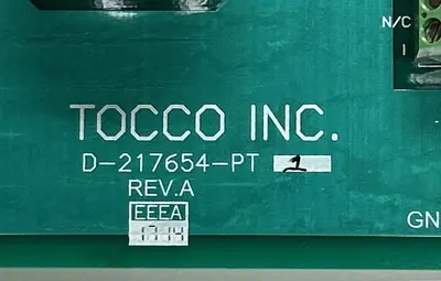 Used TOCCO D-217654-PT1 Industrial Controls Ohio US | Surplus Asset Holdings #1240308