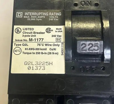 Used SQUARE D Q2L3225H Miscellaneous Equipment (Electrical & Power) Ohio US | Surplus Asset Holdings #1240678