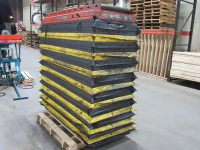 Globe 1000LB Hydraulic Scissor Lift Table 24"x60"Top 64"Max 12"Min 3Ph Electric