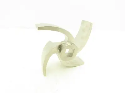 316L Stainless Centrifugal Pump Impeller 4-Blade 1"Square Bore 8"OD IM-328