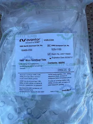 NEW 500 PACK - VWR 16466-050 MICRO CENTRIFUGE TUBE WITH FLAT SCREW CAP