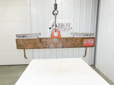 Sackett 4000Lb Forklift Battery Lifter Beam 24-42" Adj Width Hooks