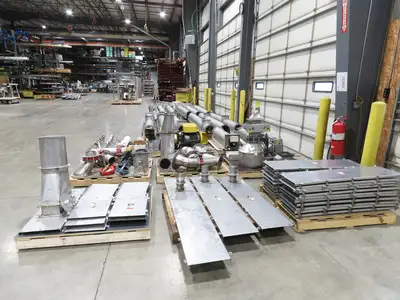 BW Sinclair 10" Screw Conveyor Food Grade Dry Bulk Feeder 3PH Belt Drive 128'