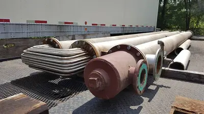 24 FOOT LONG THREE TIER STAINLESS STEEL HEAT EXCHANGER