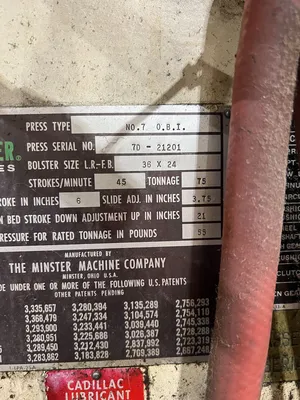 1973 MINSTER #7 OBI OBI / Gap Frame Press | Universal Press & Machinery (UPM) (10)