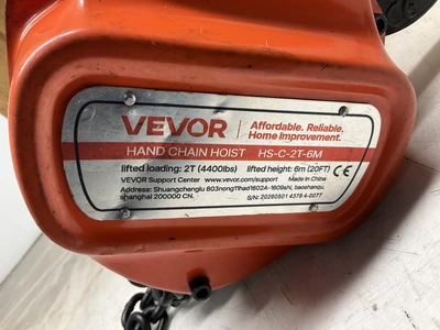 Used VEVOR _UNKNOWN_ Hoists (All Types) Michigan US | Miedema Asset Management Group #1424906