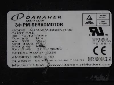 USED DANAHER MOTION AKM52MBSCNR02