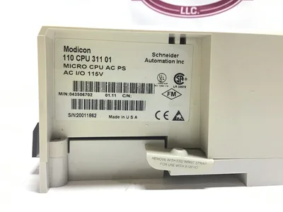 AEG Modicon 110 CPU 311 01 Micro CPU AC PS AC I/O PLC Processor 115V
