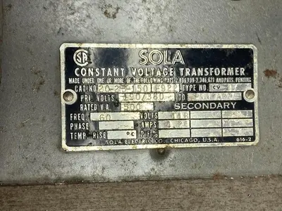 Used SOLA _UNKNOWN_ Miscellaneous Equipment (Electrical & Power) Ohio US | Surplus Asset Holdings #1364160