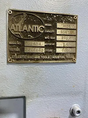 USED 1989 HACO ATLANTIC HDE 10' X 1/4"