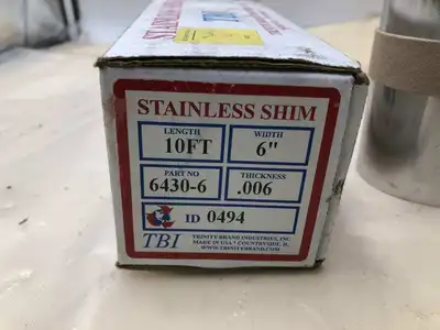 6430-6 Stainless Shim Coil Stock 6″ X 0.006″ Trinity Brand Industries