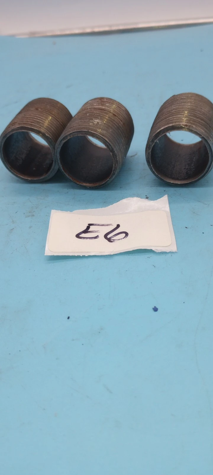 LOT OF 3 BLACK STEEL threaded 1  1/2" /X 1 "
