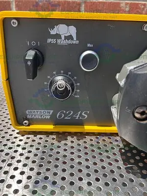 USED WATSON MARLOW 624S LABORATORY WASHDOWN PERISTALTIC PUMP 165 RPM