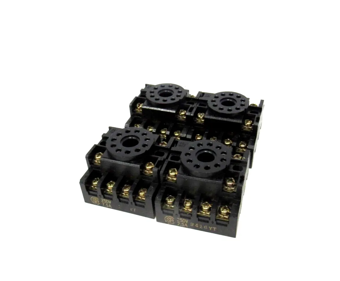 LOT OF 4 NEW OMRON PF113A RELAY SOCKETS